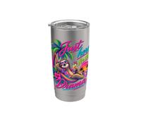 Solo qui per il dramma Sloth Tropical Retro Bicchiere termico in acciaio inox doppia parete