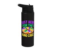 Solo qui per il re torta Mardi Gras Stainless Steel Insulated Water Bottle