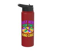 Solo qui per il re torta Mardi Gras Stainless Steel Insulated Water Bottle