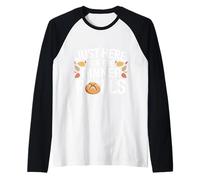 Solo Qui per la Cena, panini Divertenti del Ringraziamento Maglia con Maniche Raglan