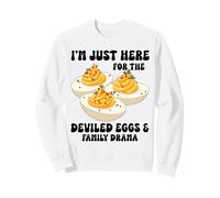 Solo Qui per Le Uova alla diavola e Il Dramma familiare del Ringraziamento Felpa