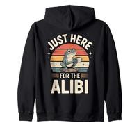 Solo Qui per The Alibi Frog Retro Felpa con Cappuccio