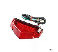 (Solo rosso chiaro) Parafango posteriore per moto con luce compatibile con Enduro CRF YZ CR EXC WRF