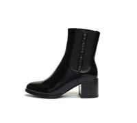 SOLO SOPRANI SCARPE DONNA STIVALETTI CON TACCO MEDIO COMODI 202 NERO LOGO