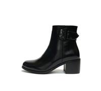 SOLO SOPRANI SCARPE DONNA STIVALETTI CON TACCO MEDIO COMODI 219 NERO LOGO