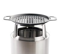Solo Stove Top griglia in ghisa + crogiolo per Braciere Bonfire, con crogiolo in acciaio inossidabile per un'elevazione di 20,3 cm, accessorio per braciere Bonfire, peso: 9,1 kg, Ø 44,5 cm