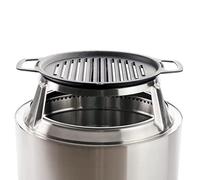 Solo Stove Top griglia in ghisa + crogiolo per Braciere Yukon, con crogiolo in acciaio inossidabile per un'elevazione di 16,5 cm, accessorio per braciere Yukon, peso: 9,8 kg, Ø 44,5 cm