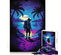 Solo sulla spiaggia di notte - Puzzle da 1000 pezzi per adulti e ragazzi - Allenamento della concentrazione - Ricreazione tranquilla - Bordi sottili - Gioioso Natale (38x52cm)