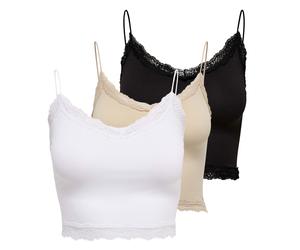 Solo Top Corto Da Donna 3 Pezzi - ONLVICKY PIZZO TOP CORTO SENZA CUCITURE