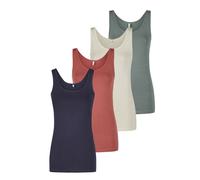 Solo Top Donna Estate Regular Fit ONLLIVE LUV Canotta Pacco Da 4 Set Base