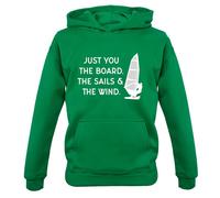 Solo Tu, Le Vele E Il Vento - Felpa Per Bambini - Windsurf Windsurfing