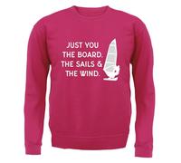 Solo Tu, Le Vele E Il Vento - Felpa Per Bambini - Windsurf Windsurfing