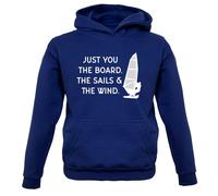 Solo Tu, Le Vele E Il Vento - Felpa Per Bambini - Windsurf Windsurfing