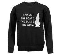 Solo Tu, Le Vele E Il Vento - Felpa Per Bambini - Windsurf Windsurfing