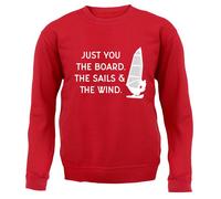Solo Tu, Le Vele E Il Vento - Felpa Per Bambini - Windsurf Windsurfing