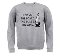 Solo Tu, Le Vele E Il Vento - Felpa Per Bambini - Windsurf Windsurfing