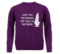 Solo Tu, Le Vele E Il Vento - Felpa Per Bambini - Windsurf Windsurfing
