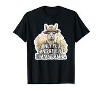 Solo tu puoi prevenire Llama Drama Funny Forest Ranger Llama Maglietta