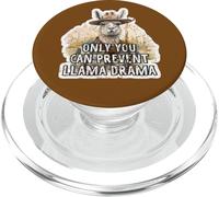Solo tu puoi prevenire Llama Drama Funny Forest Ranger Llama PopSockets PopGrip per MagSafe