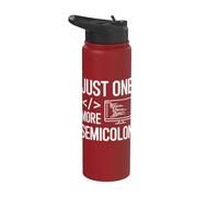 Solo un altro punto e virgola - Funny Software Engineer Coder Stainless Steel Insulated Water Bottle