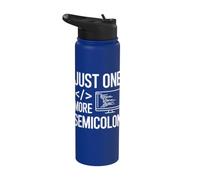 Solo un altro punto e virgola - Funny Software Engineer Coder Stainless Steel Insulated Water Bottle