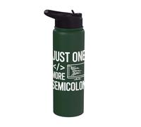 Solo un altro punto e virgola - Funny Software Engineer Coder Stainless Steel Insulated Water Bottle