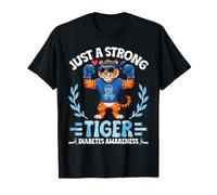 Solo Un Forte combattente di Boxe Blu per la consapevolezza del diabete della Tigre Maglietta
