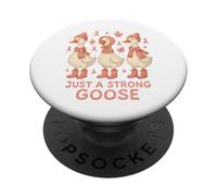 Solo un forte nastro rosa oca consapevolezza del cancro al seno PopSockets PopGrip Adesivo