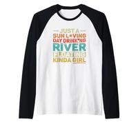 Solo Un Giorno Amante del Sole Bere Ragazza di Fiume Maglia con Maniche Raglan