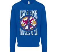 Solo Un Hippy Che Ama Pescare Felpa Da Pescatore Uomo