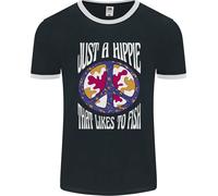 Solo Un Hippy Che Ama Pescare Maglietta Ringer Uomo FotL