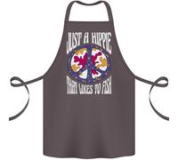 Solo Un Hippy Che Likes Per Pesce Pescatore Cotone Grembiule 100% Biologico