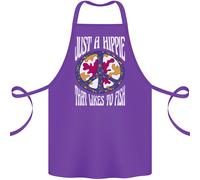 Solo Un Hippy Che Likes Per Pesce Pescatore Cotone Grembiule 100% Biologico