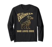 Solo Un Ingegnere Che AMA i Cani AMA ingegneria Matematica Design Maglia a Manica