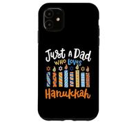 Solo un papà che ama il festival ebraico di Chanukah di Hanukkah Custodia per iPhone 11