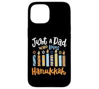 Solo un papà che ama il festival ebraico di Chanukah di Hanukkah Custodia per iPhone 15