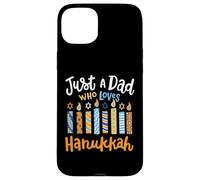 Solo un papà che ama il festival ebraico di Chanukah di Hanukkah Custodia per iPhone 15 Plus