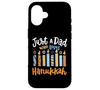 Solo un papà che ama il festival ebraico di Chanukah di Hanukkah Custodia per iPhone 16