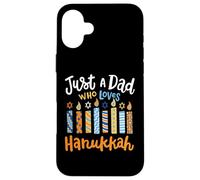 Solo un papà che ama il festival ebraico di Chanukah di Hanukkah Custodia per iPhone 16 Plus