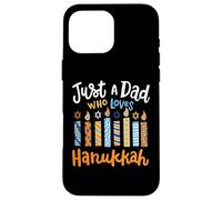 Solo un papà che ama il festival ebraico di Chanukah di Hanukkah Custodia per iPhone 16 Pro Max