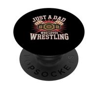 Solo un papà che ama il wrestling PopSockets PopGrip Adesivo