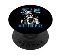 Solo un papà che è sempre tornato con lo scheletro divertente del latte PopSockets PopGrip Adesivo