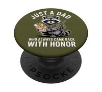 Solo un papà che è tornato con un procione veterano d'onore PopSockets PopGrip Adesivo