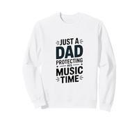 Solo Un papà Che Protegge Il Suo Tempo Musicale Felpa