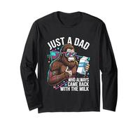 Solo Un papà Che tornava Sempre con Il Latte Maglia a Manica