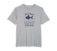 Solo Un Pesci Essere Emozionali alla Spiaggia Zodiaco Maglietta, Uomo Taglie Grandi, Grigio Melange, 4X Tall