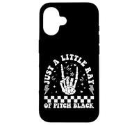 Solo un piccolo raggio di pece Black Goth Halloween Gothic Witch Custodia per iPhone 16