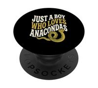 Solo un ragazzo che ama Anaconda Retro Snake Herping PopSockets PopGrip Adesivo