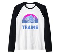 Solo Un Ragazzo Che AMA Davvero i Treni Maglia con Maniche Raglan