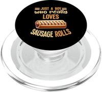 Solo un ragazzo che ama davvero il mangiatore di cibo per amanti degli involtini di salsiccia PopSockets PopGrip per MagSafe